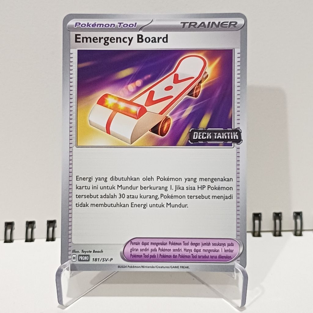 Emergency Board Promo Deck Taktik - Tool - Kartu Pokemon TCG Indonesia - Scarlet & Violet Promo | 18