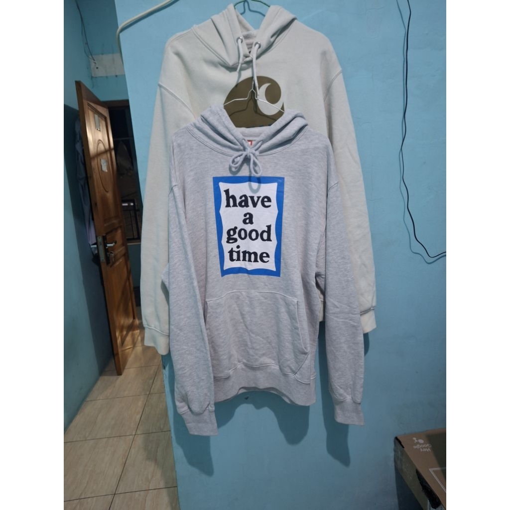 hoodie have a good time blue frame 100% original