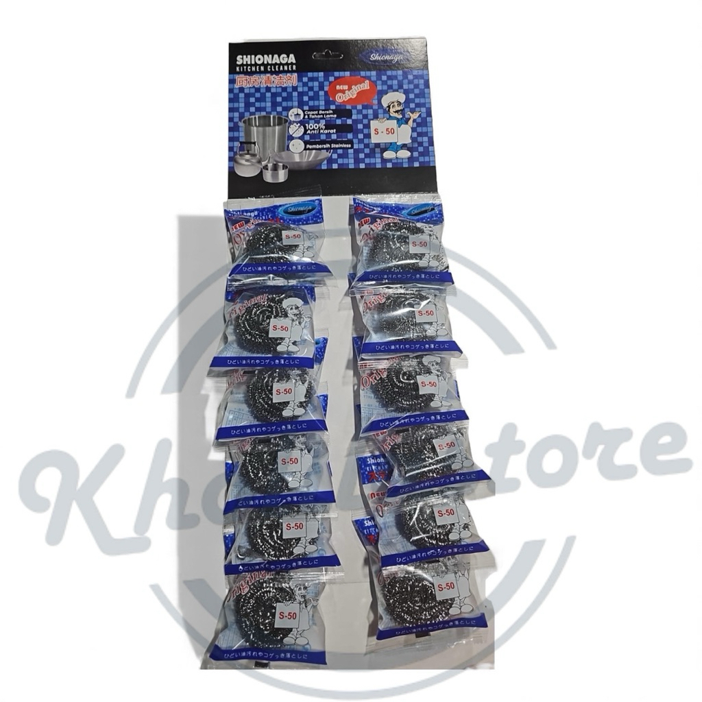 (12 pcs) Gosok Panci Biru T50 Shionaga