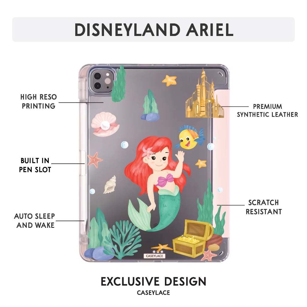 Premium Flip IPAD case Pink - Disneyland Series