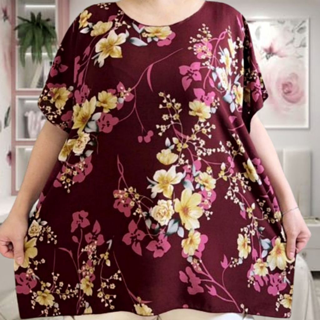 V&V atasan super jumbo wanita ld 142 cm baju jumbo/bigsize wanita bahan rayon berkwalitas super lemb