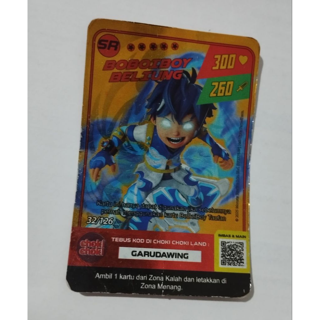 Kartu Boboiboy Beliung x choki choki (1 pc)