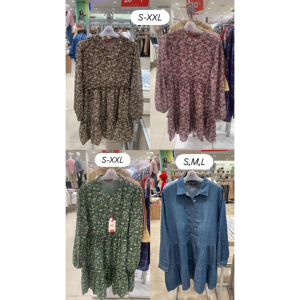 AKO - Kemeja Blouse Tunik Wanita Original