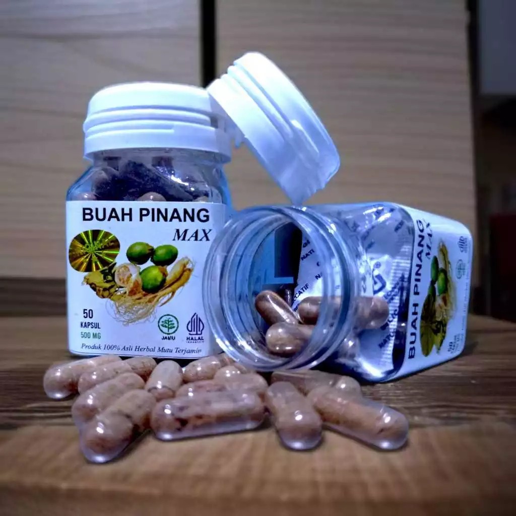 READY STOK Kapsul Buah Pinang Muda MAX Isi 50 Original Herbal
