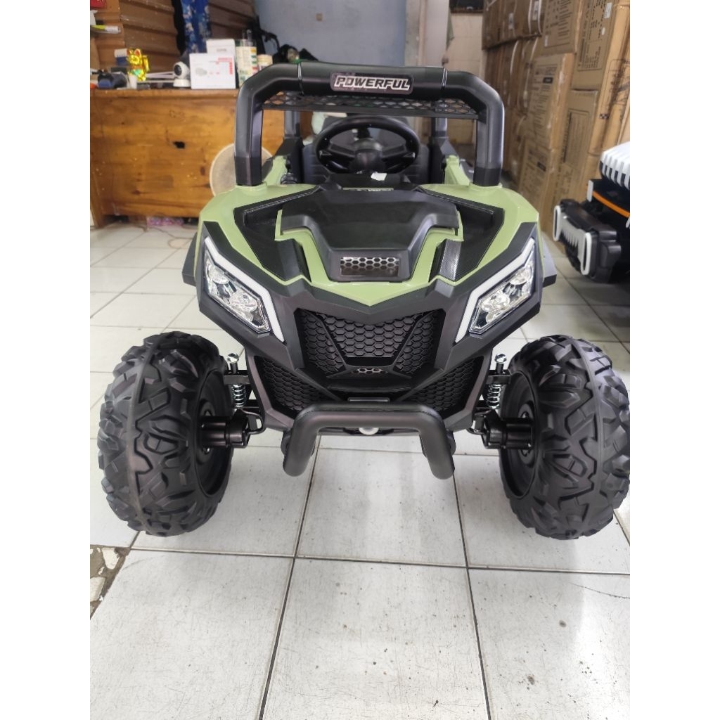 Mainan Mobil Aki Dragon Monster 12volt ban karet