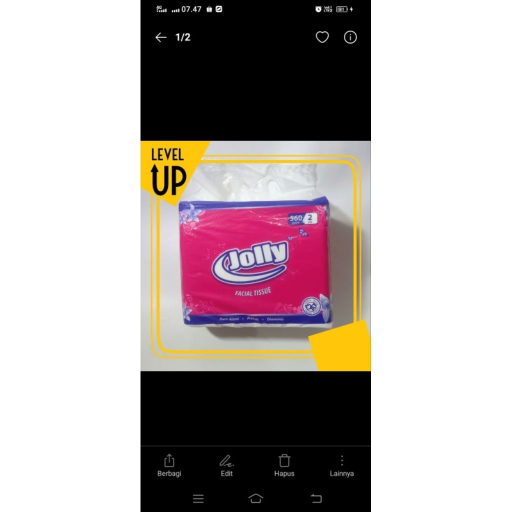 Jolly 560 gr 2play/tissu Jolly/tissu wajah/tissu serbaguna