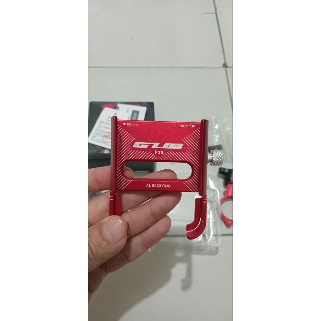 Holder GUB P30 + bracket warna merah