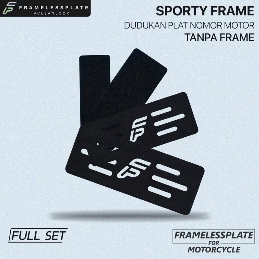 Plat Motor CLEANLOOK Perekat 3M Plat Motor Tempel Fremles Plat Motor Motor Universal