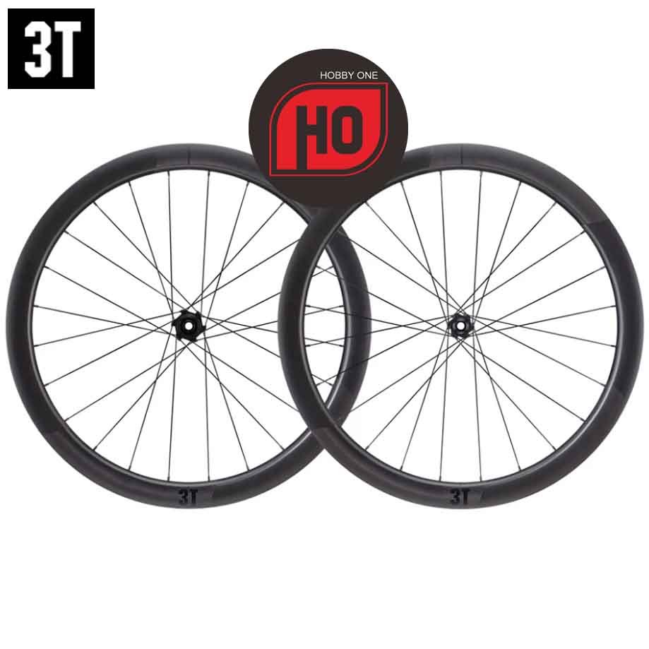 3T DISCUS 45/32 Ltd Stealth Carbon Clincher Tubeless Ready Wheelset