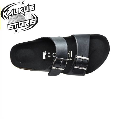 PROMO Sendal Carvil Pria Original Sandal Slop Jepit Cowok Carvil warna hitam&coklat size 39-43