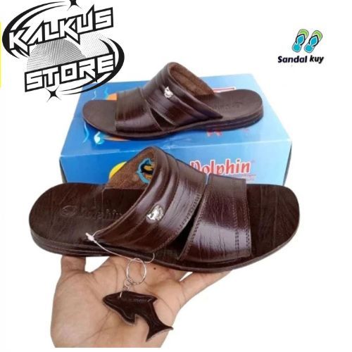 Dolphin D-25 Sandal Slip On Pria Premium Classic nyaman dipakai original 100%