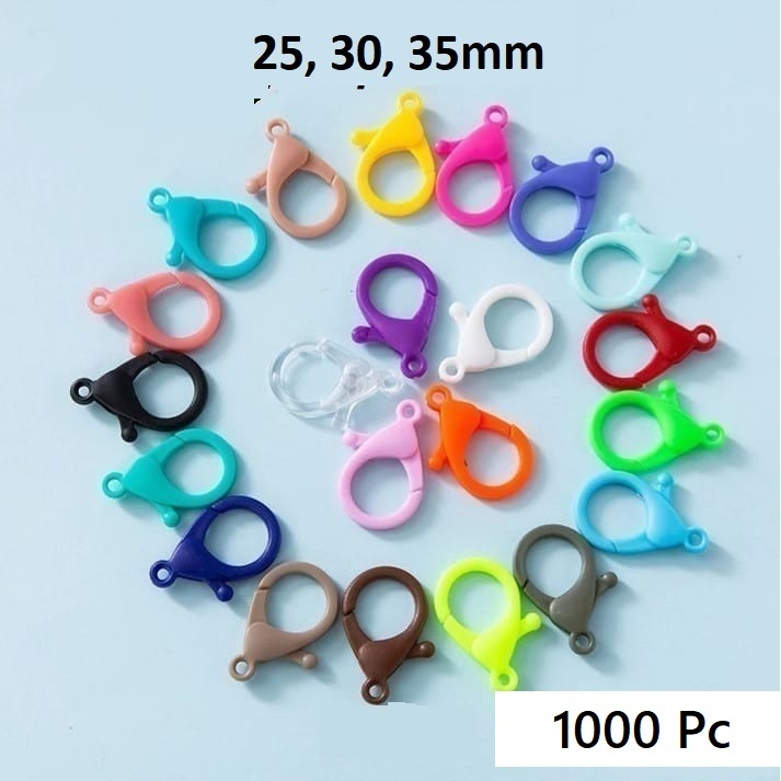 GROSIR KAITAN KOKOT UDANG PLASTIK CLAPS UK 25-35MM