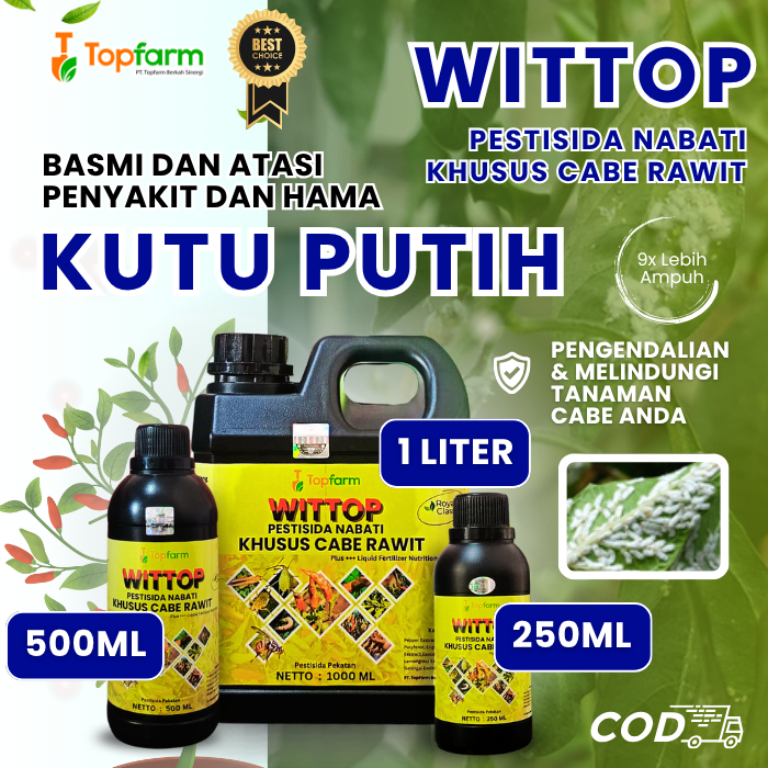 Obat Cabe Topfarm / Obat Kutu Putih Cabe Rawit / Obat Hama Kutu Putih Pada Cabe Rawit / Obat Cabe Te