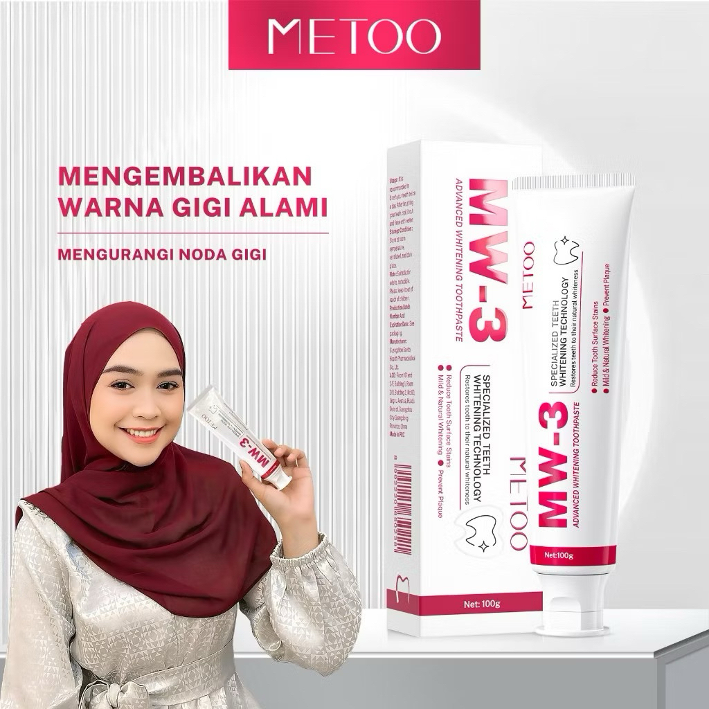 METOO Pasta Gigi Bpom Pemutih Gigi Pilihan Ria Ricis
