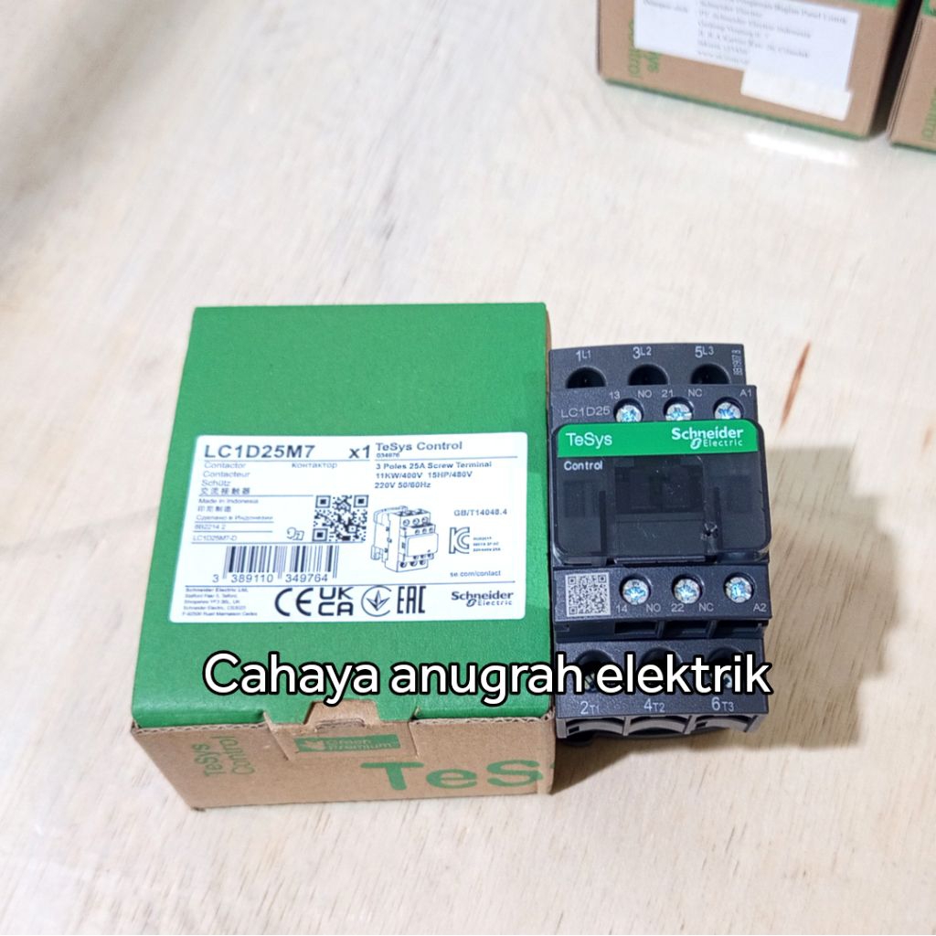 SCHNEIDER CONTACTOR LC1D25M7 KONTAKTOR LC1D25 M7 3P 220VAC ORIGINAL