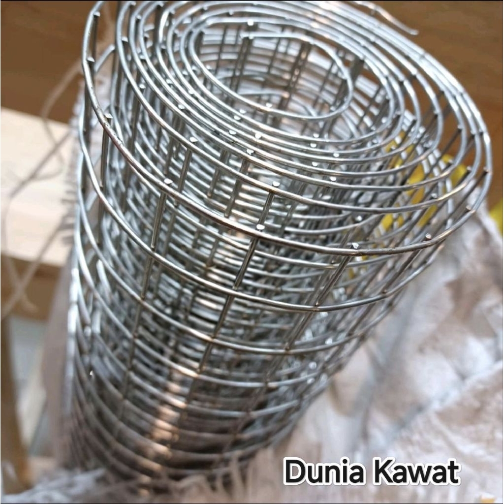 Kawat Loket Stainless SS 30412mm x 12mm Mesh Loket Model Las SS304lubang 1,2cm Tebal Kawat 1,5mm Rol