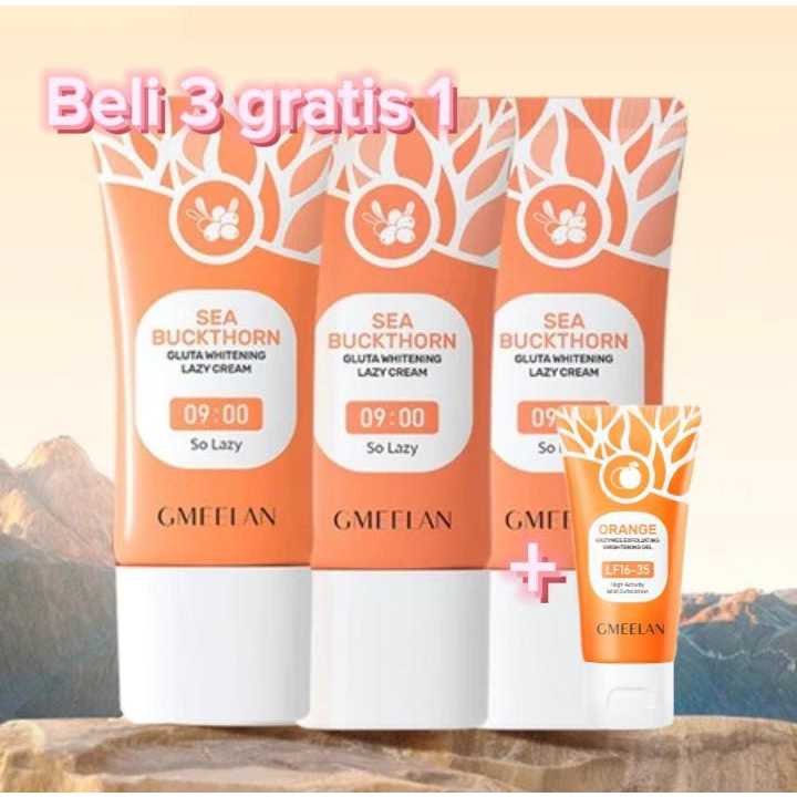 {BUY 3  GET 1}Gmeelan Skincare 3pcs set GMEELAN Sea Buckthorn Gluta Whitening Lazy Cream 30g