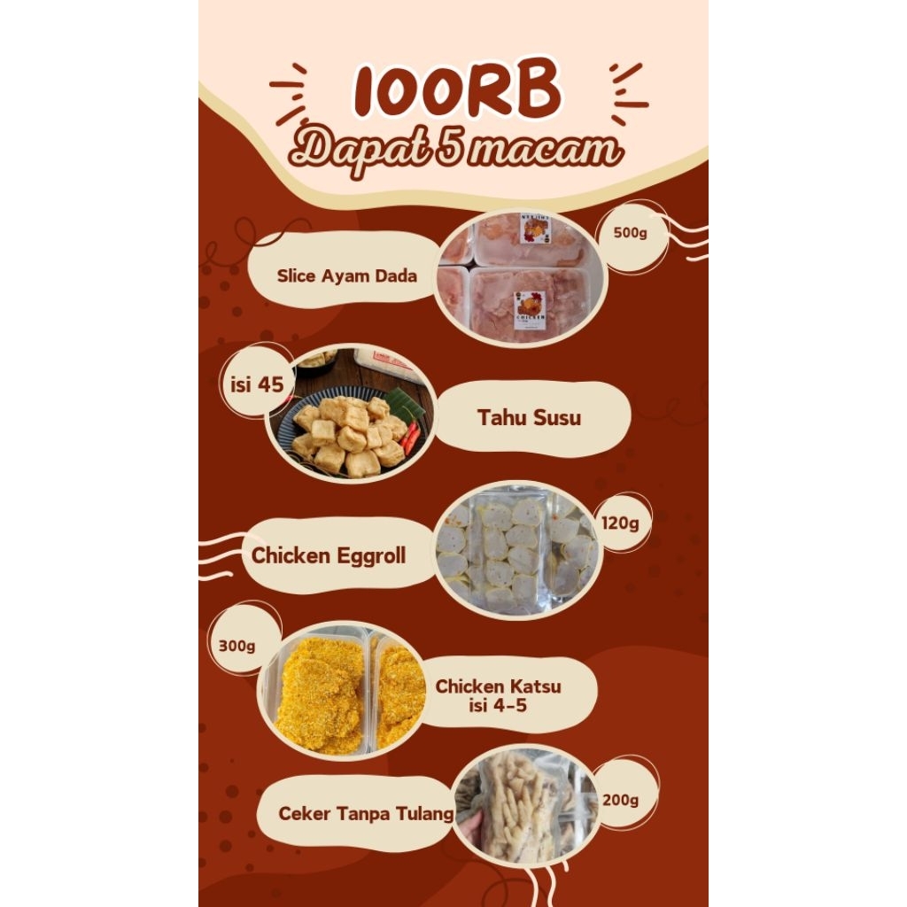 Paket 100rb dapat 5 macam