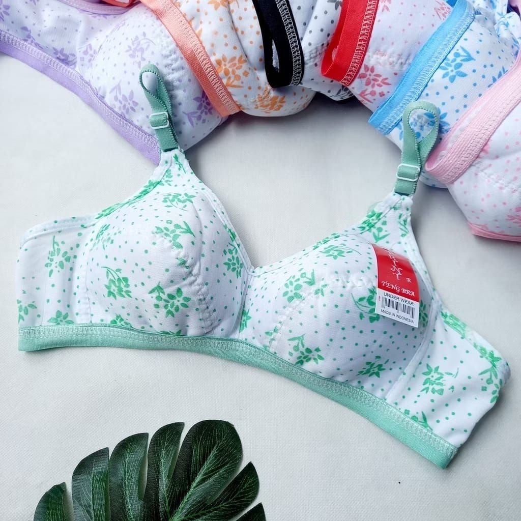 TERMURAH  BRA SPORT MOTIF ISI 6PCS BH REMAJA KEKINIAN BRA SPORT MURAH BH TANPA KAWAT BUSA TIPIS