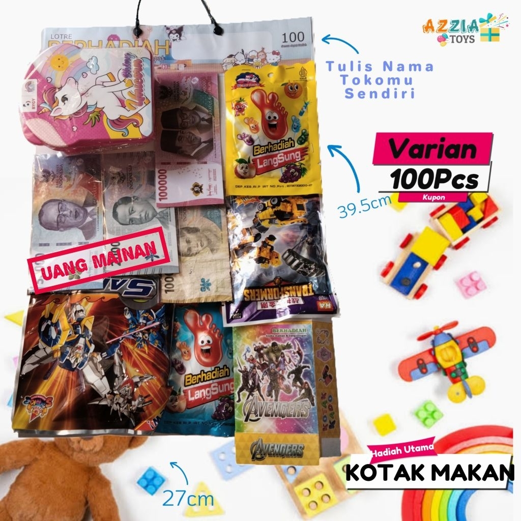 LOTRE BERHADIAH Pasangan Peralatan Makan 100pcs Semua dapat hadiah [BACA DESKRIPSI]