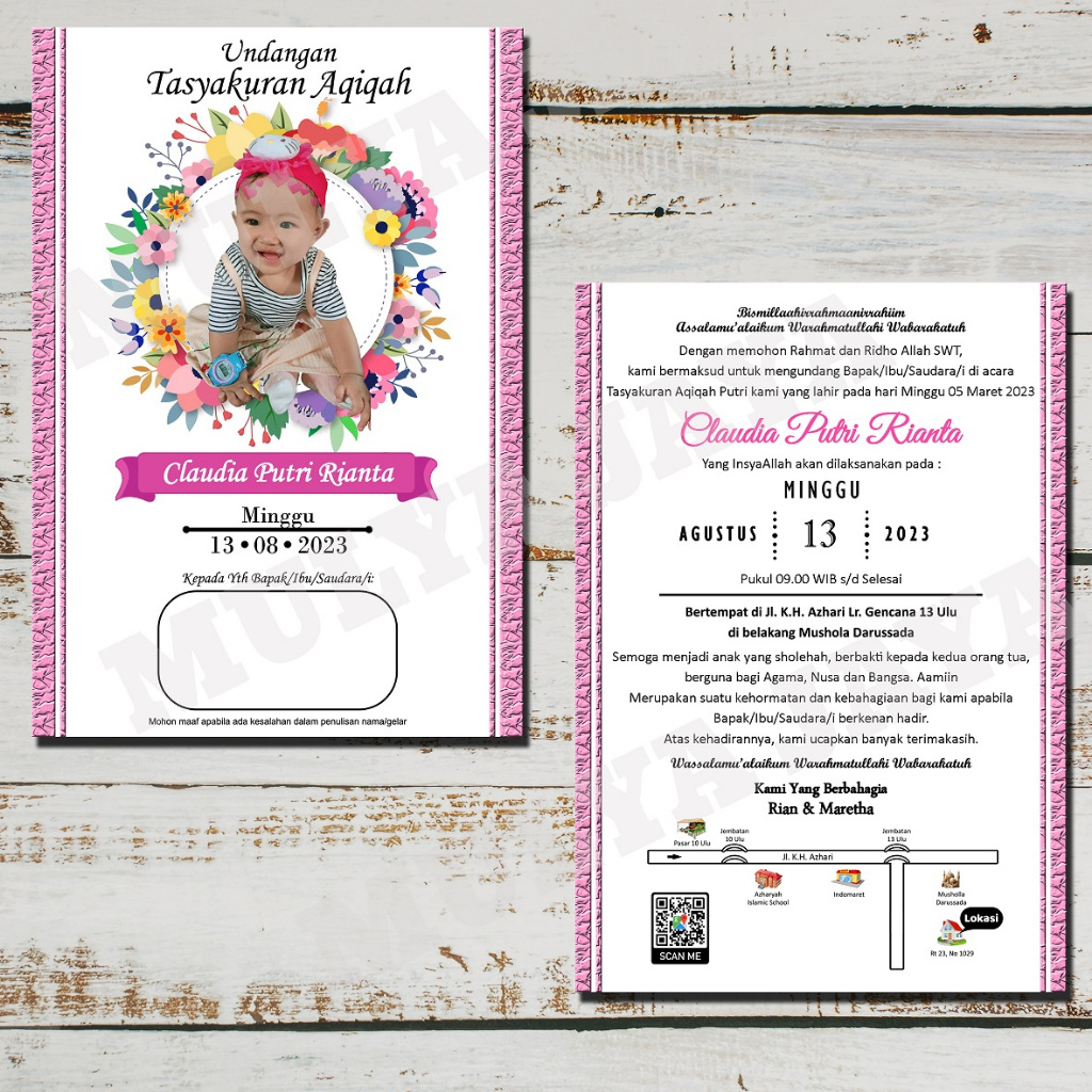 (CUSTOM/BISA DIGANTI APAPUN) [FREE undangan digital, video, plastik, ThanksCard] Undangan pernikahan