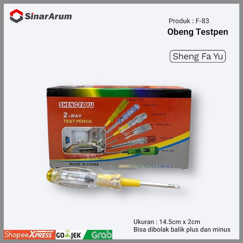 Obeng Test Pen listrik fleksibel Pipih / Tespen Kembang Elektrik Tespen Saku