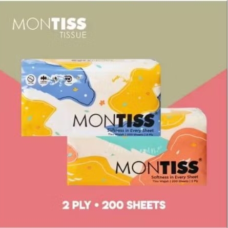 Tisu Montiss / Tissue / Tisu wajah / Montiss 200ply