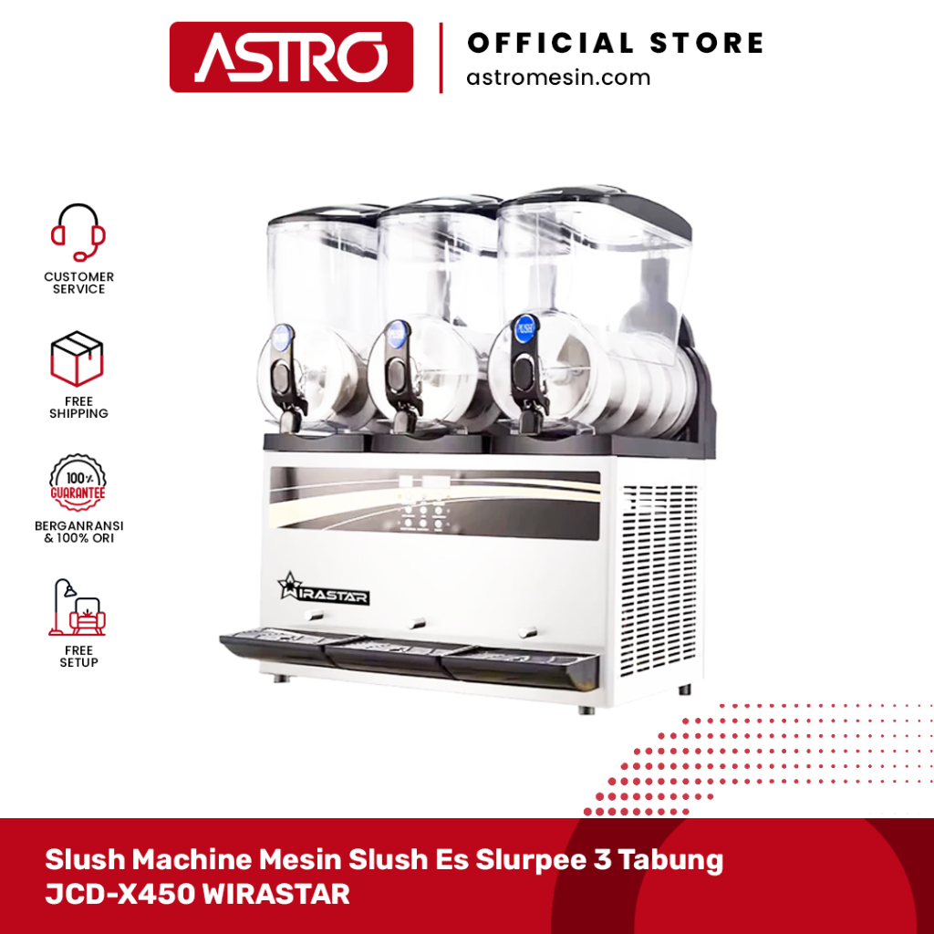 Slush Machine Mesin Slush Es Slurpee 3 Tabung JCD-X450 WIRASTAR