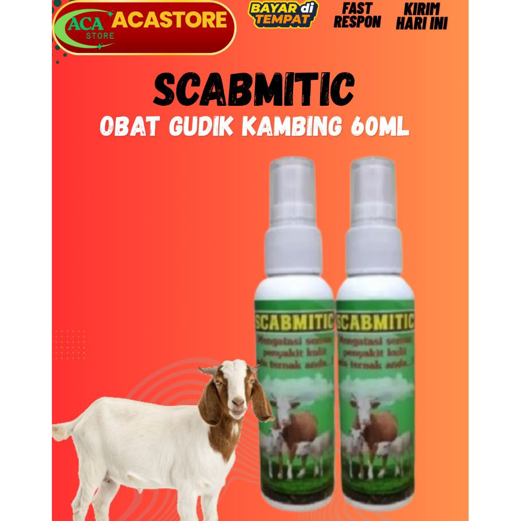 Obat Scabies Gudik Ternak Kambing 60ml acastore