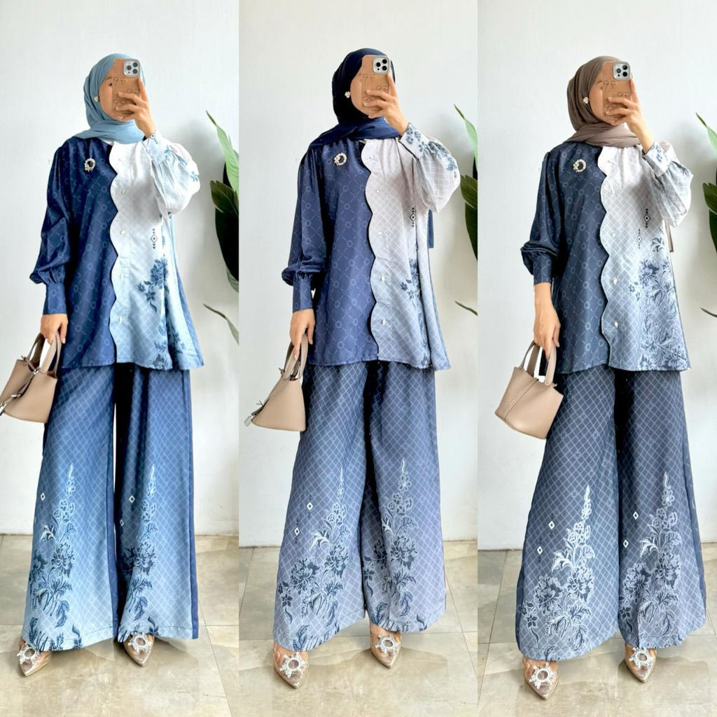 Set rok /pants silk armani print