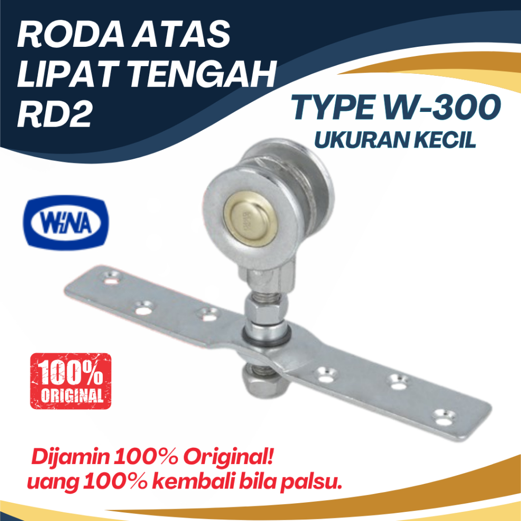 Roda Atas Lipat Tengah RD2 Wina W300 Roda Atas Pintu Garasi Wina