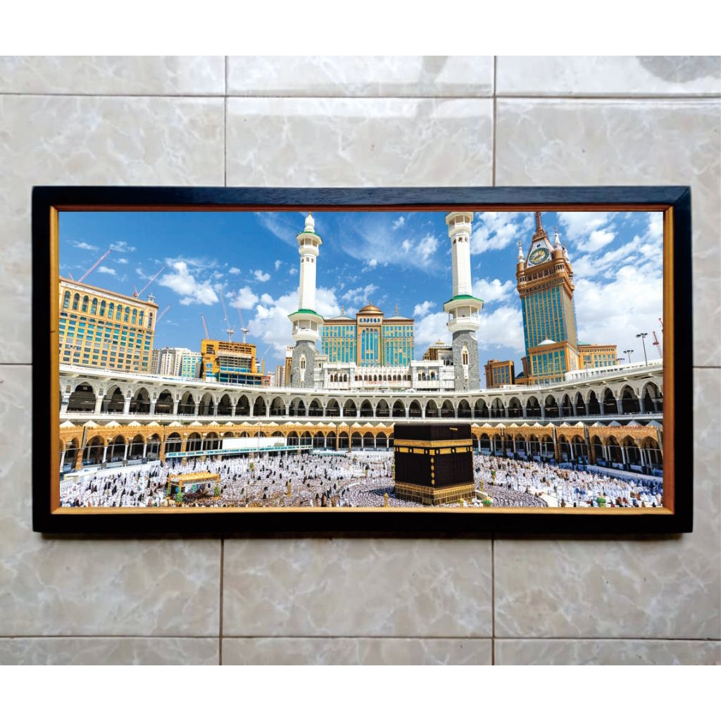 Hiasan Dinding Aesthetic Dekorasi Ruangan Gambar Mekah Plus Bingkai