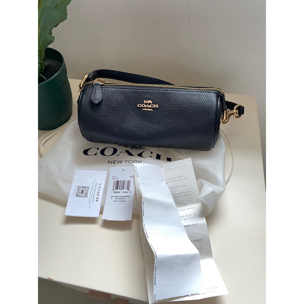 Preloved Like New Coach CP474 Nolita Barrel Bag in Black Leather