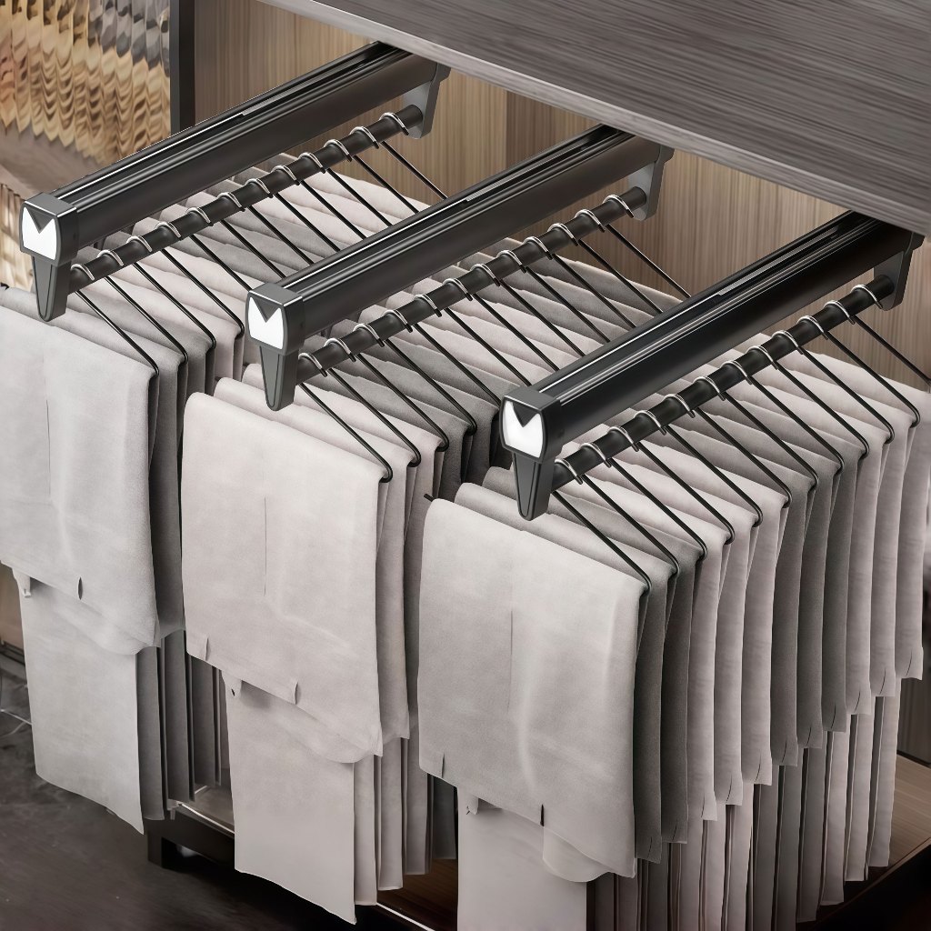 Gantungan Baju Tarik Celana Dalam Lemari Rak Pakaian Tarik Rak Rel Pakaian Rak Lemari Pakaian Wardro