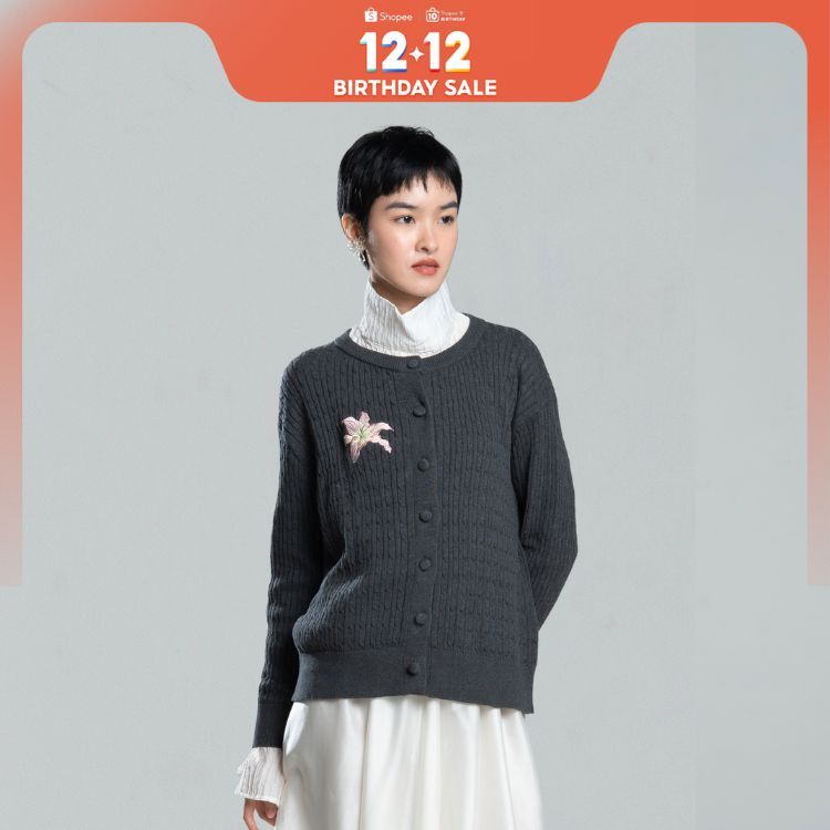 BWBYAZ - Laine Cable Knit Cardigan