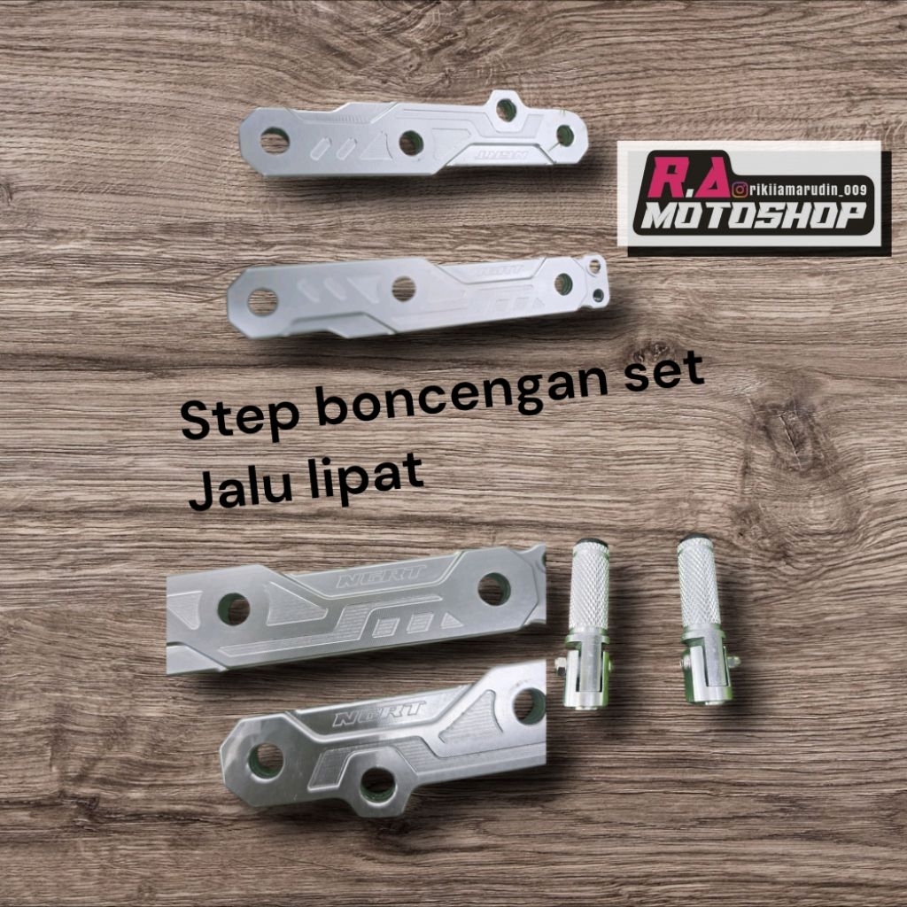 Pijakan Injakan Step NGRT Breket Step Boncengan Belakang Lipat Underbone Satria Fu Karbu Raider Satr
