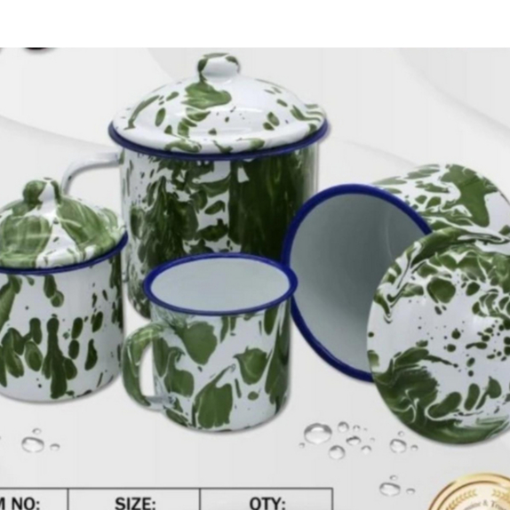 Calypso Cangkir KalengEnamel Loreng//Mug Jadul+Mug Blirik+Mug RRT Loreng Logam Jumbo