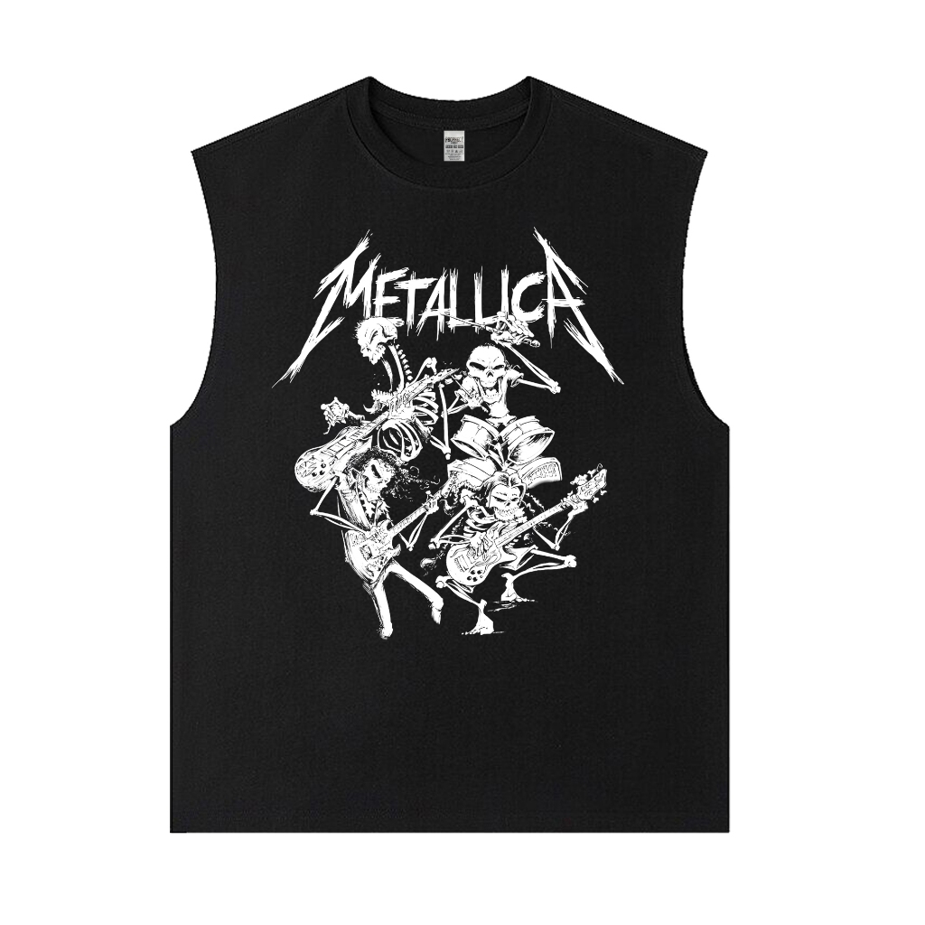 KAOS TANKTOP 24S / SINGLET / KAOS LEKBONG BAND METALLICA - SKULL / TANKTOP / LEKBONG