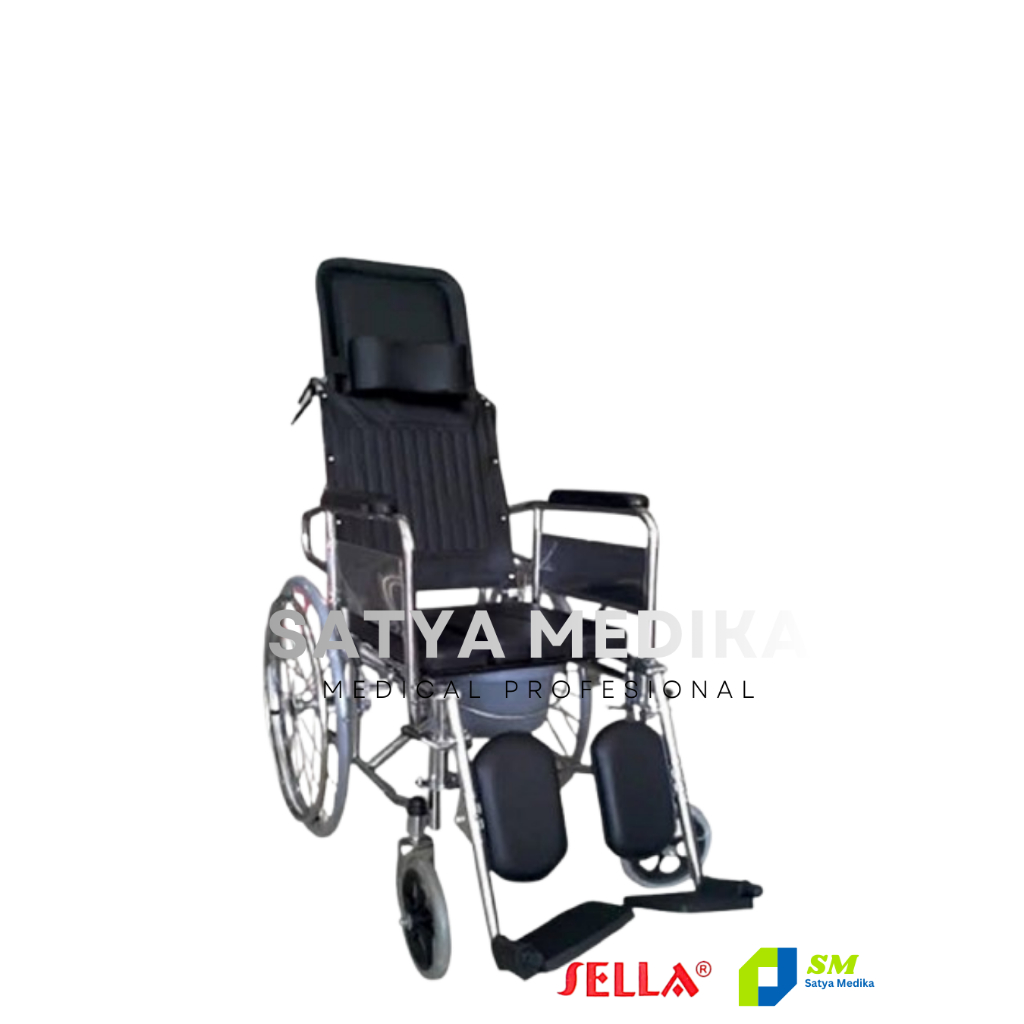 Kursi Roda 3 in 1 Sella KY 608GC / Tempat Tidur BAB Selonjoran