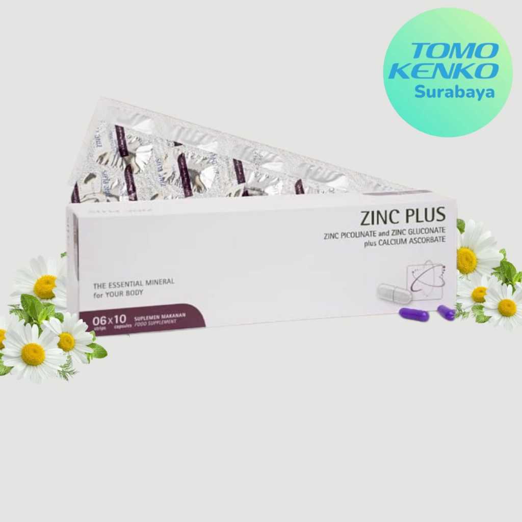 ZINC PLUS Vitamin C Mineral Picolinate Gluconate Calcium Ascorbate Vitamin Suplement Kesehatan Tubuh
