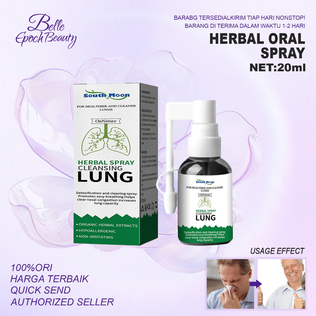 South Moon Semprotan Tenggorokan Herbal 20ml - Untuk Melegakan Tenggorokan Dan Hidung Tidak Nyaman S