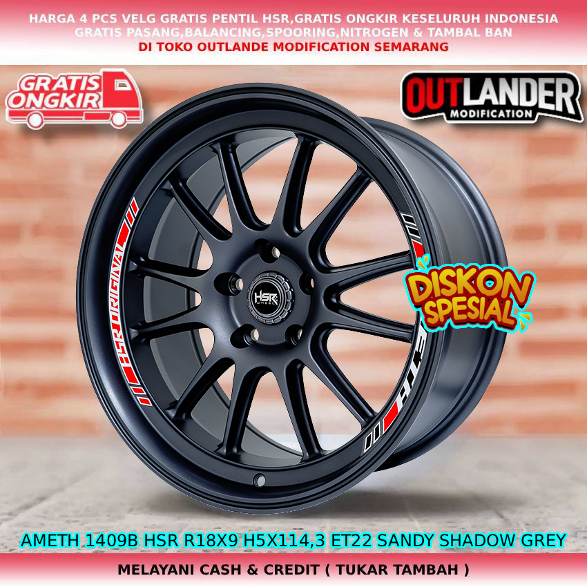 Velg ring18 velg mobil Odyssey| Xpander| Xforce| Outlander Sport| Juke| dll velg hsr ameth R18
