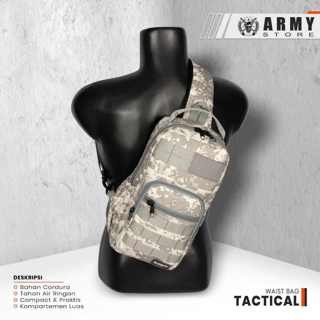 Tas Waist Bag Tactical / Tas Selempang Outdoor Sepeda Accupat Multifungsi