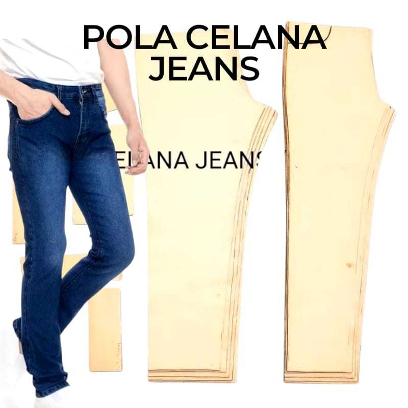 Pola Instan Celana Pria Panjang Dewasa Jeans levis