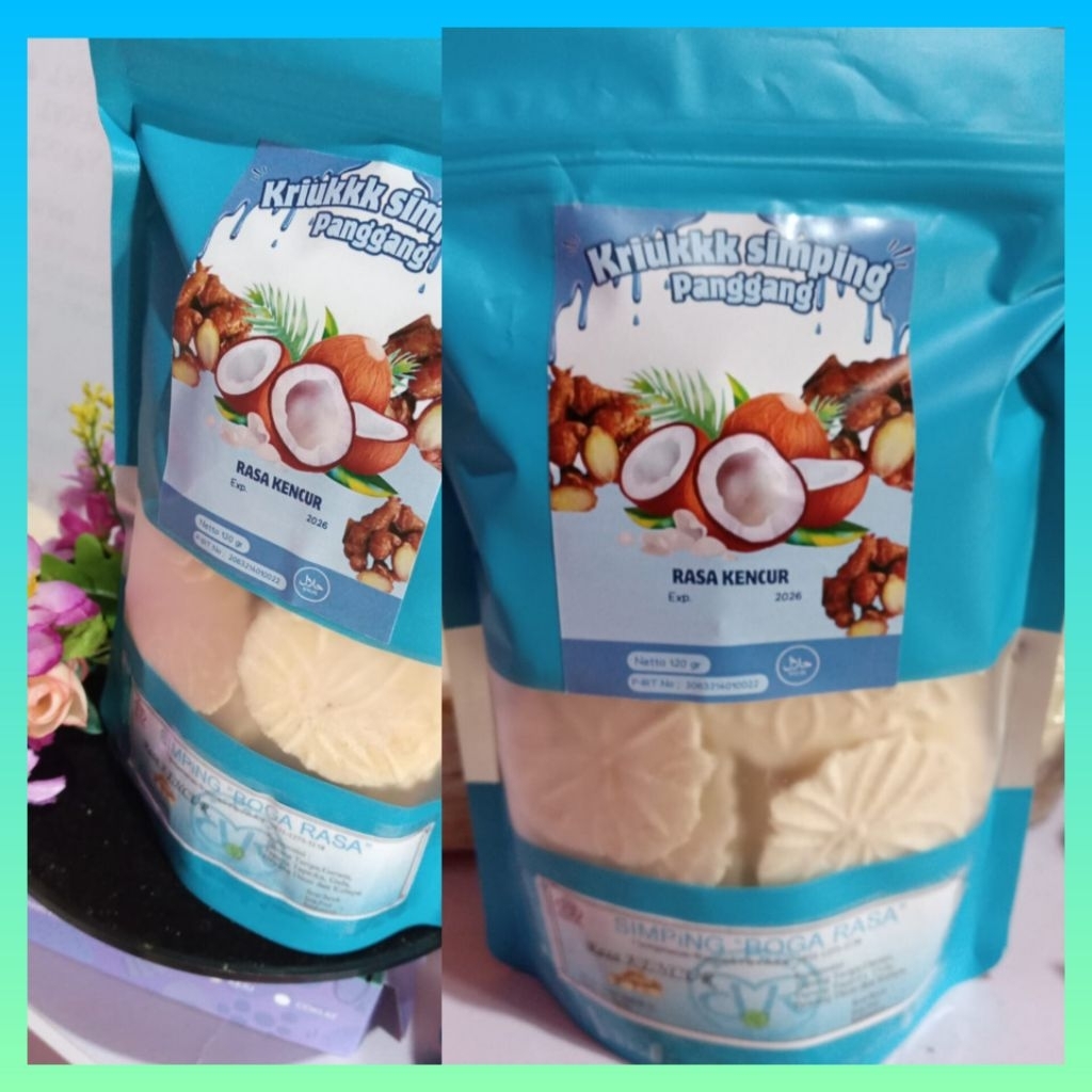 1 Bks Simping bakar kencur asin gurih kemasan | Makanan diet sehat | Cemilan panggang bakar | Simpin