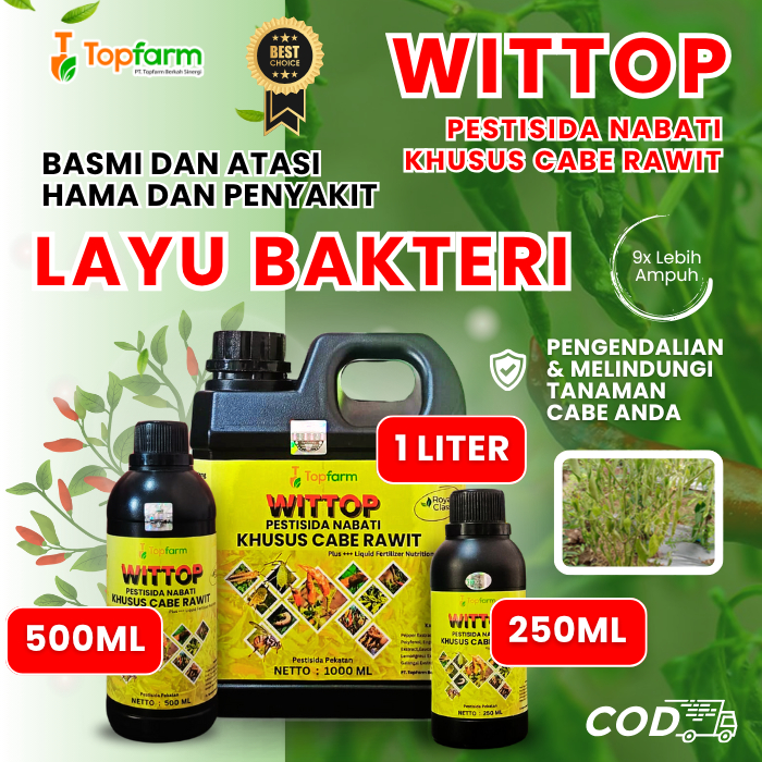 Obat Cabe Topfarm / Obat Layu Bakteri Pada Cabe / Obat Cabe Layu Bakteri / Obat Cabe  Rawit Layu / O
