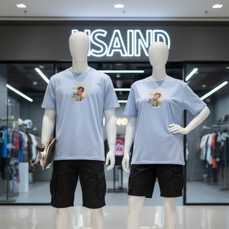 Nsa Ind  T-shirt Presents Baby Blue Pria Wanita