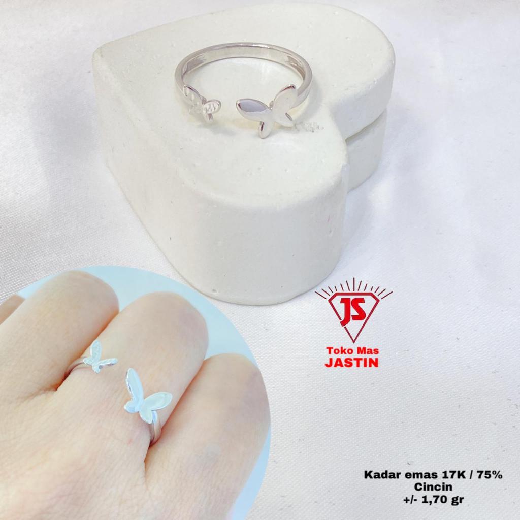 cincin new fashion kupu-kupu kadar 17k/750