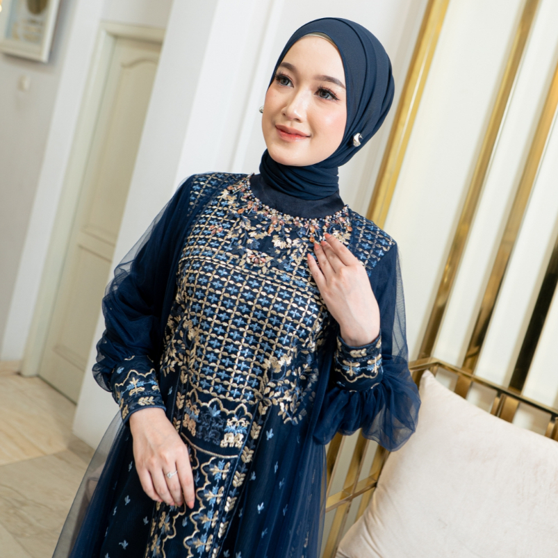 MYLYF OFFICIAL - GRACIA DRESS PART 2- A LINE - GAUN - PANJANG - RESEPSI LAMARAN PREWED LEBARAN BUKBE