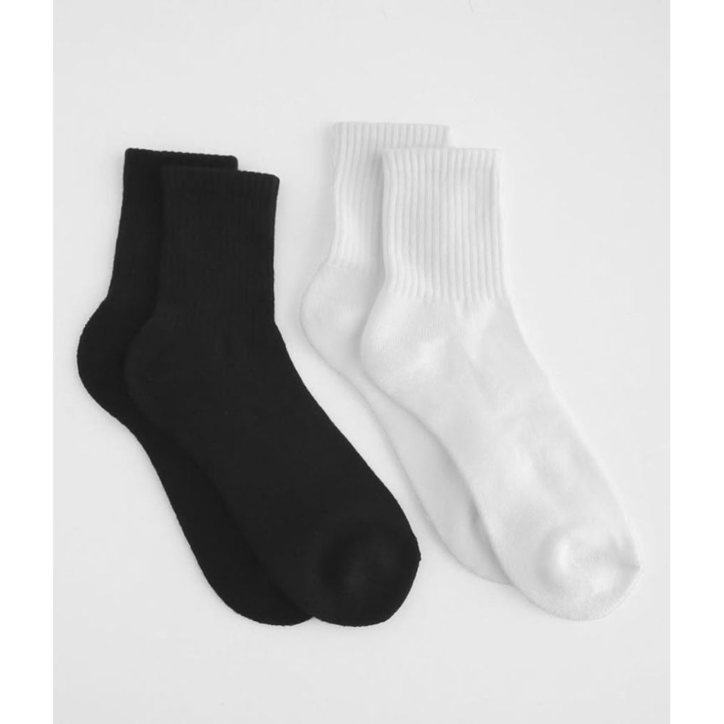 Kaos Kaki Unisex - Polos Hitam, Desain Olahraga, Nyaman Dipakai